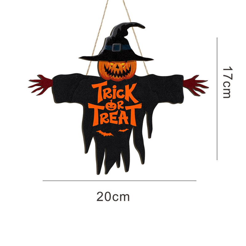 国境を越えたハロウィーンの木製装飾吊り下げ飾り、パーティーイベント、お化け屋敷の吊り下げ飾り、家のドア、庭、中庭の装飾|undefined