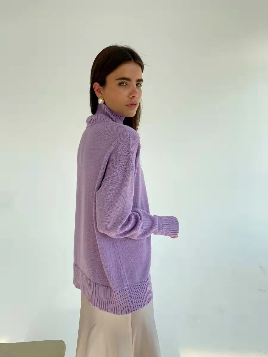 ​​Luxury Lambswool Turtleneck Sweater – Slim Fit Winter Pullover In 9 Seasonal Colors​​_voghion.com