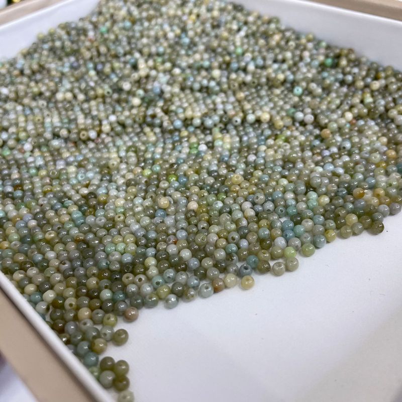 天然翡翠玉a货大孔珠玉石散珠儒种翠玉饰品配件手工玉珠子批发|undefined
