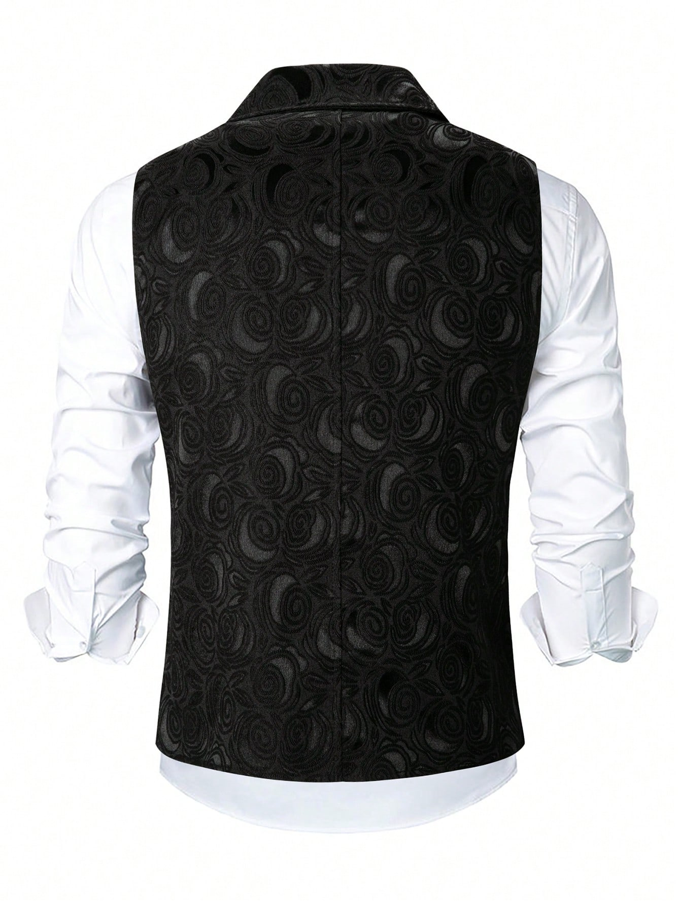Gilet De Costume Homme Croisé Avec Chaîne Style Européen_voghion.com