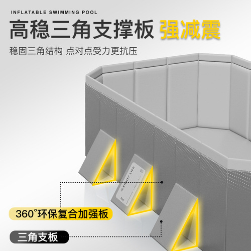 Huanqi free inflatable swimming pool for children swimming outdoor home indoor folding large family clip net bracket pool