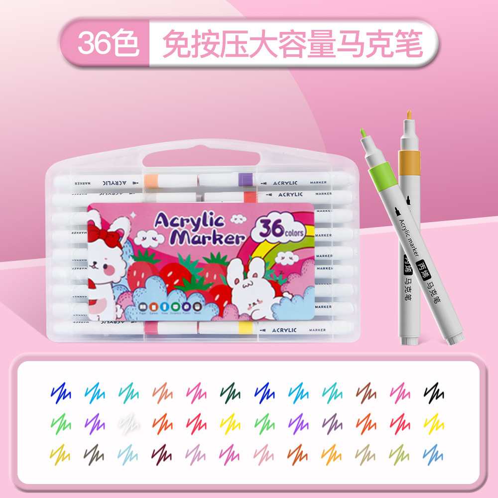 marcador de acrílico especial para estudiantes lavable no sucio mano diy cuaderno de dibujo de acuarela marcador de color plegable