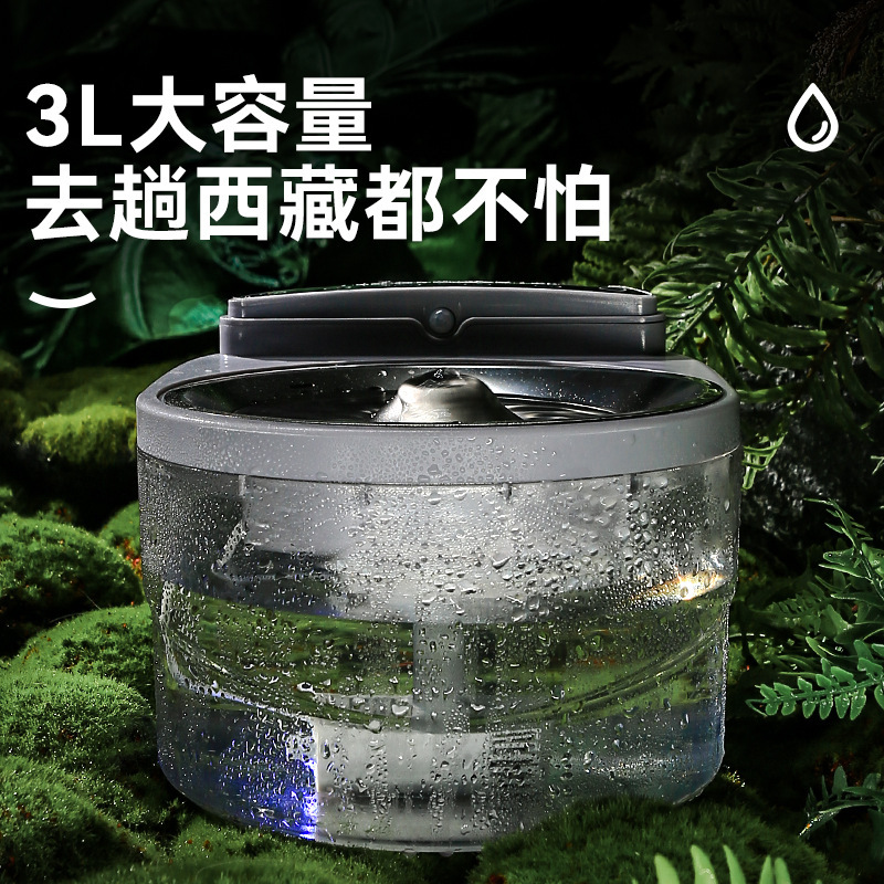 Dispensador de agua inteligente para mascotas, ciclo inalámbrico, alimentador de agua silencioso recargable, bebedero de agua viva de acero inoxidable para gatos