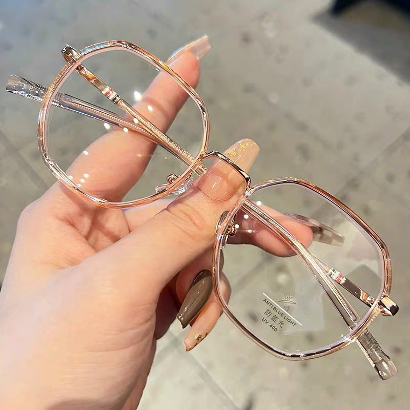 きれいで甘い円形のメガネの近視の女性の方の丸い顔のネットの赤いすっぴんの神器は超軽薄で、高さの数のメガネを配合することができます。|undefined