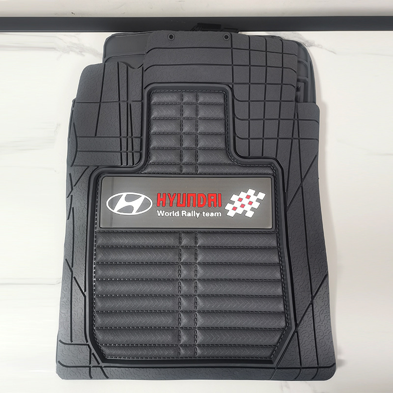 Car Logo Car Floor Mats, Universal Floor Mats, Latex Floor Mats, Wear-Resistant, Non-Slip, Thickened Plastic Floor Mats