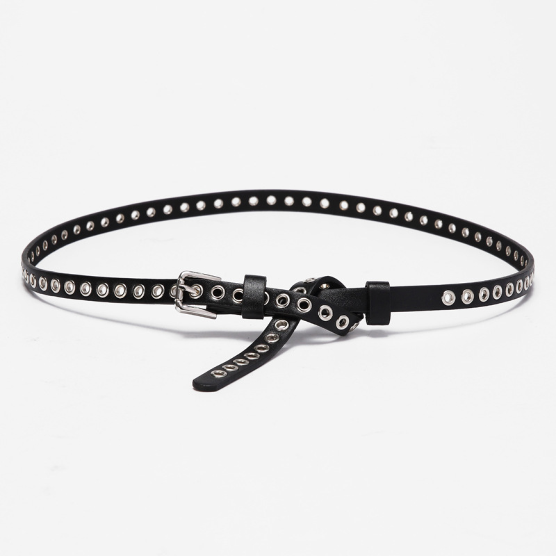 Belt Women's Thin Belt Casual Simple All-match Hollow Pin Buckle with Decorative Jeans Bag Group Windbreaker Rivet Belt Women's Thin Belt Casual Simple All-match Hollow Pin Buckle with Decorative Jeans Bag Group Windbreaker Rivet