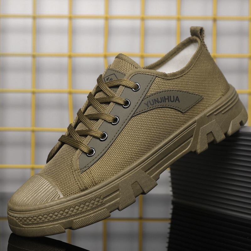 Men's Martin Boots, Low-Top and High-Top Styles, Side Zipper, Canvas Breathable Mesh Men's Shoes, in Stock, Summer Men's Work Shoes