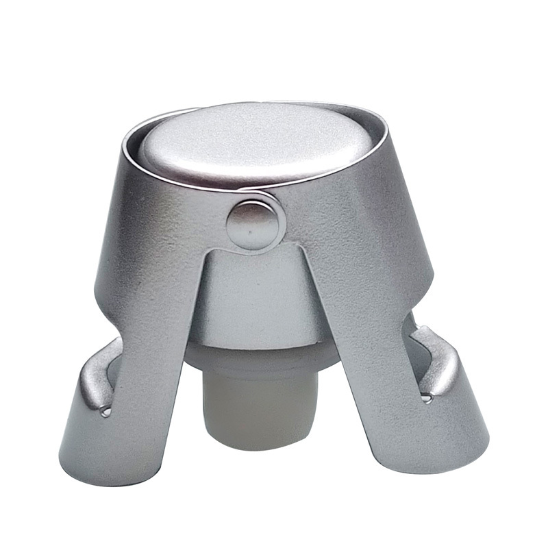 맞춤형 스프레이 페인트 실버 스테인레스 스틸 샴페인 스토퍼 - 긴 캡