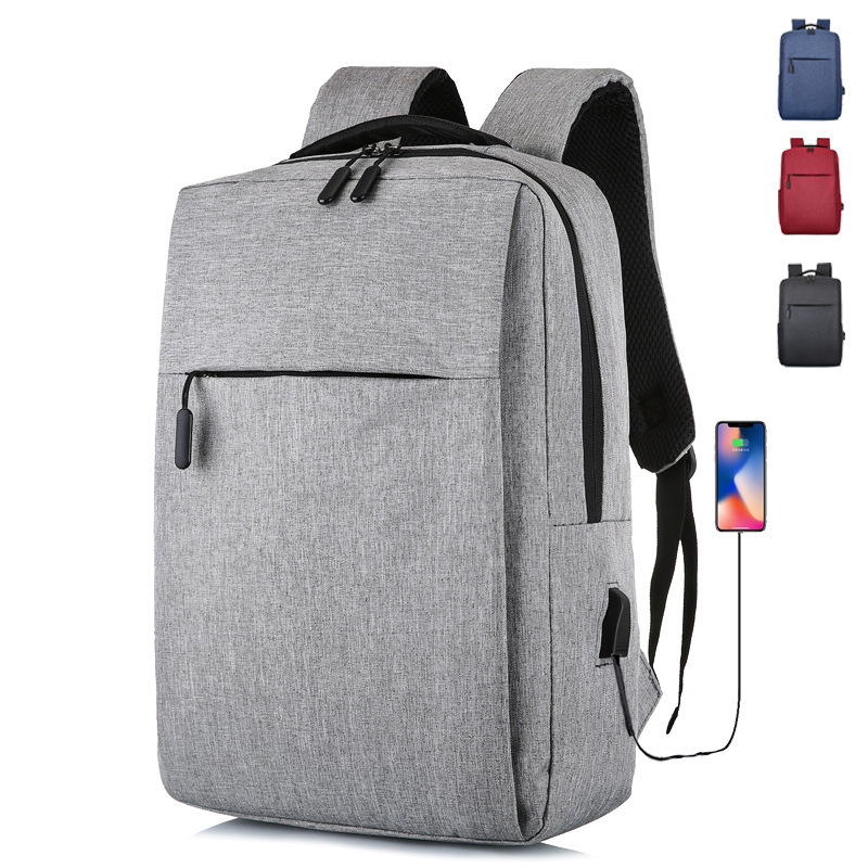 Cross-Border Supply Simple Backpack with USB Charging, Men's Computer Bag, Large Capacity Casual Business Laptop Backpack Cross-Border Supply Simple Backpack with USB Charging, Men's Computer Bag, Large Capacity Casual Business Laptop Backpack