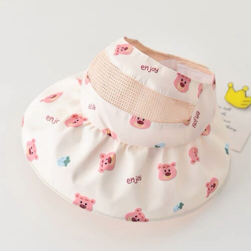 Baby Sun Hat Summer Thin Model Unisex Children's Visor Wide Brim Sunshade UV Sun Hat Bowl Hat Cute Baby