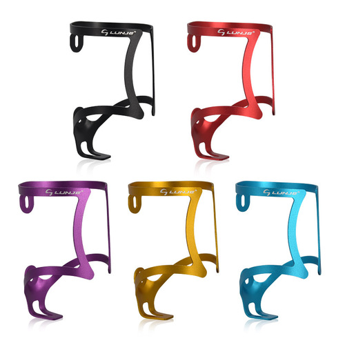 LUNJE Bicycle Water Bottle Rack, Mountain Road Bike Ultra-Light Cup Mount, Aluminum Water Bottle Holder, Cycling Accessories