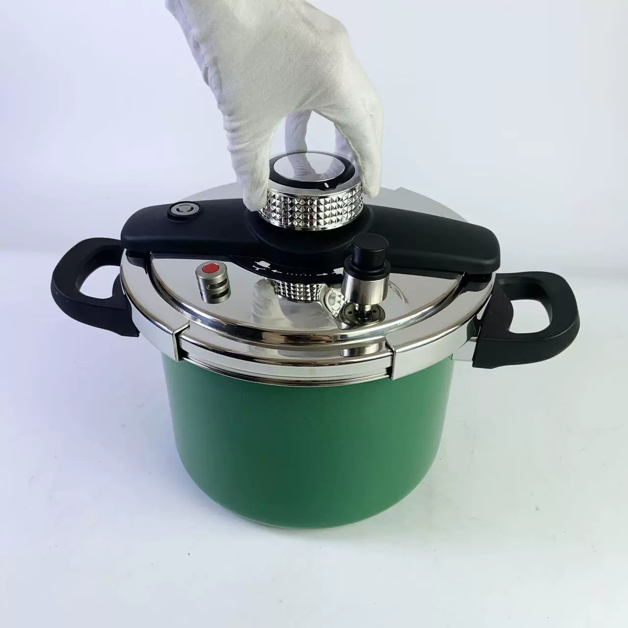 批发定制珐琅高压锅厨房厨具套装电磁炉可用不锈钢厨房压力锅一键