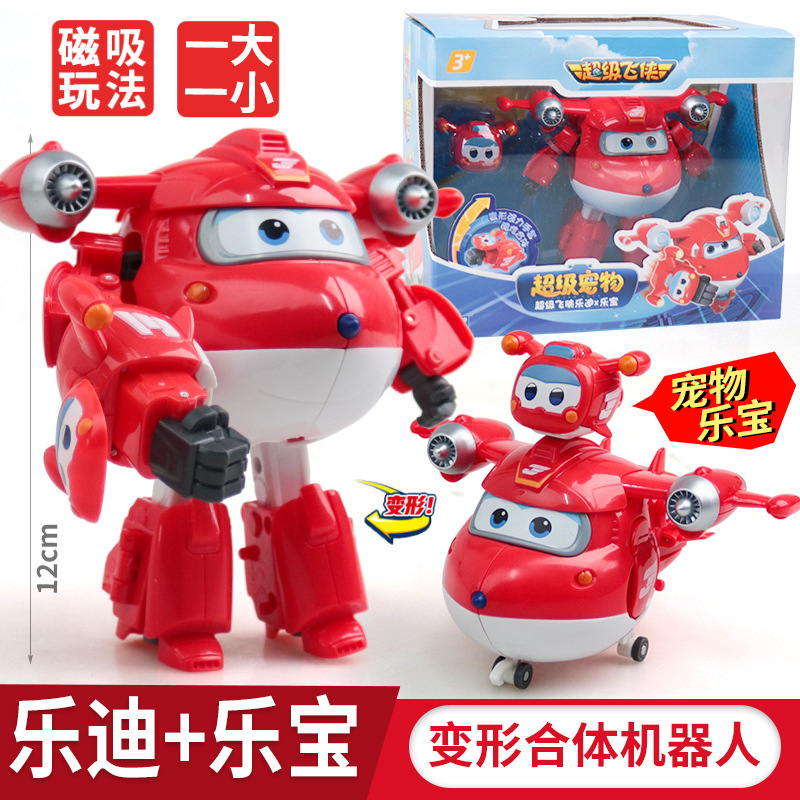 Super Wings Toy 9 Season 9 Magnetic Transformation Fusion Robot Pack Sheriff Ledi Little Love Super Pet
