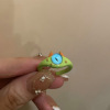 Cartoon funny monster, Japanese adjustable ring, big eyes, cat