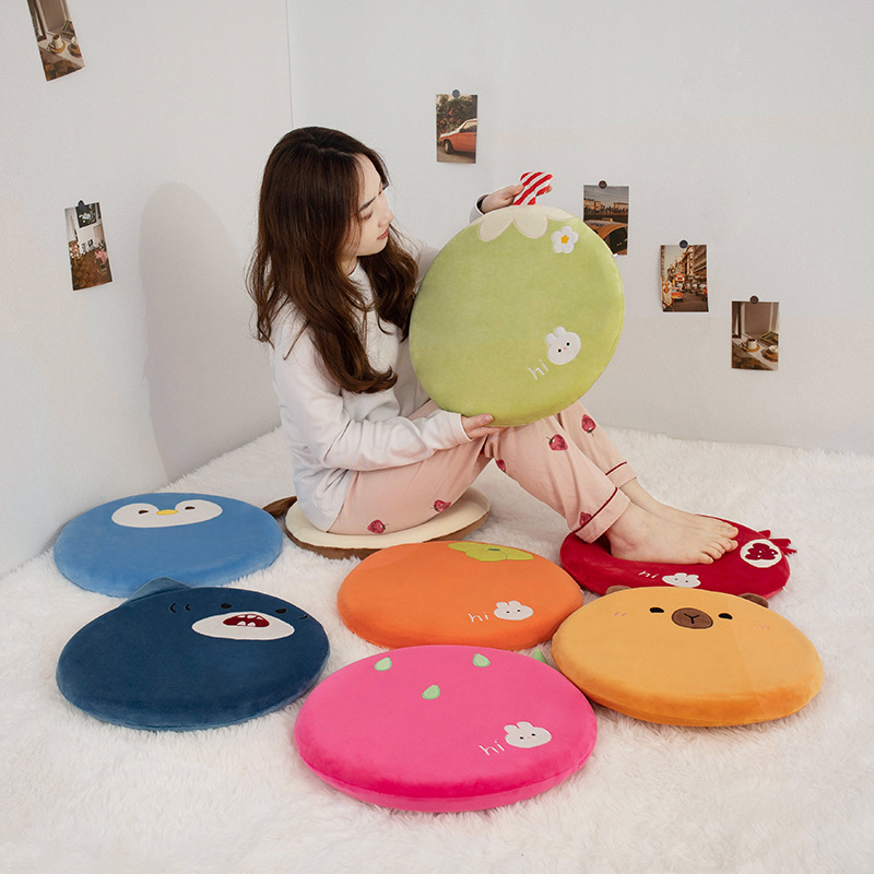 Yuanqi animal lindo almohadilla de fruta redonda almohadilla de memoria almohadilla de algodón de rebote lento estudiante de oficina sedentaria