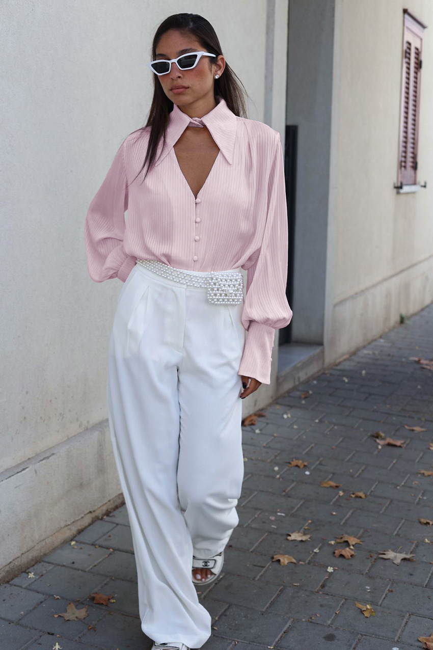 Elegante Damen Langarmbluse Für Den Herbst Und Winter Modetrend_voghion.com