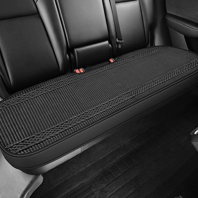 Ice Silk Car Seat Cushion, Seat cushion, seat cover - black-all-inclusive-rear-row