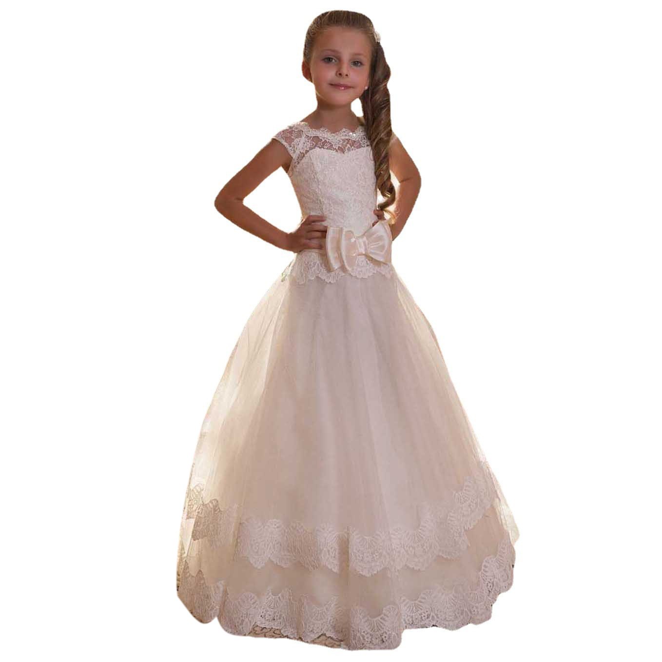 Amazon AliExpress Comercio exterior niñas de Europa y América bola encaje rendimiento cumpleaños princesa niña pettiskirt una generación