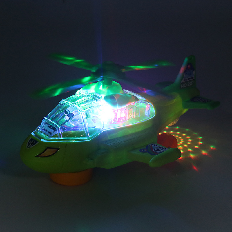 Los niños eléctrico universal modelo de simulación helicóptero colorido música cuerda ligera aviones juguete puesto al por mayor
