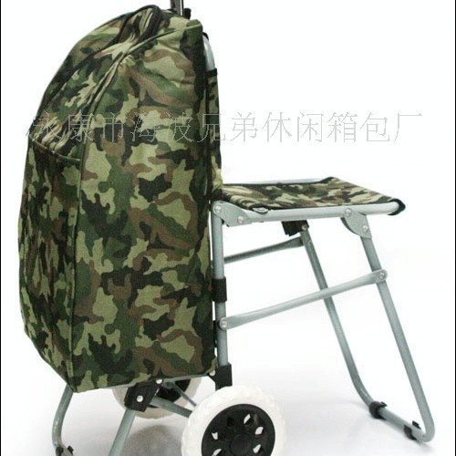 厂家直销单手柄带椅超市购物车 爬楼车 折叠车便携手拉车 买菜车