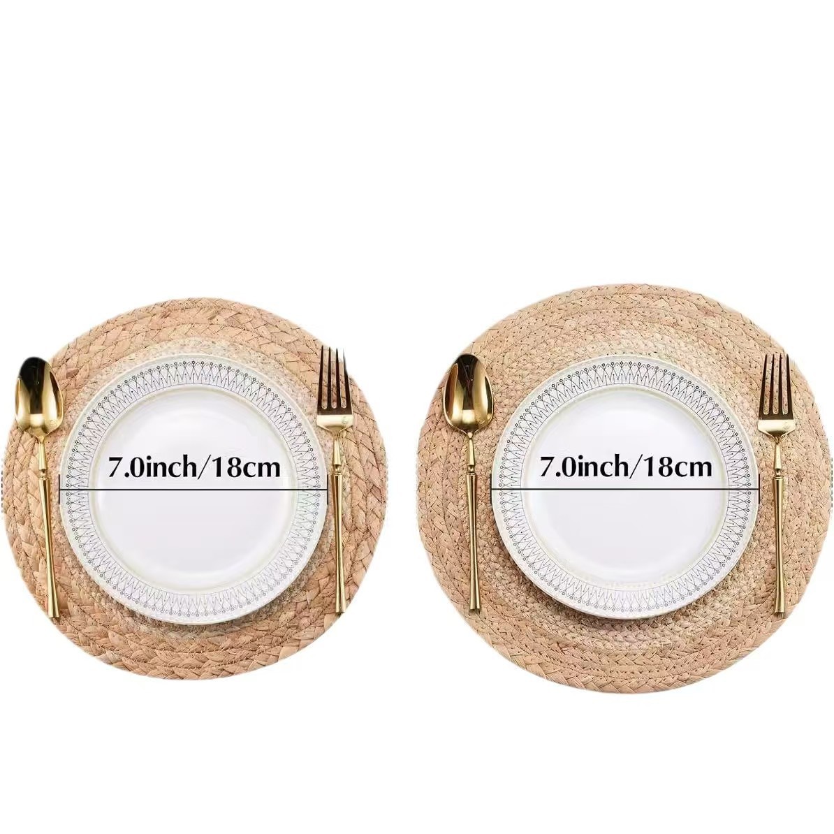 Paja tejida de maíz pieles almohadillas de paja almohadillas de aislamiento térmico almohadillas de taza anti-escaldado estilo japonés cubiertos tejidos a mano transfronterizos