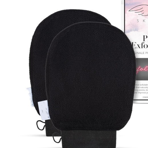 Exfoliating Bath Gloves Shower Spa Massage and Body Scrub Dead Skin Remover Gloves with Hanging Loop Bath Towel Exfoliating Bath Gloves Shower Spa Massage and Body Scrub Dead Skin Remover Gloves with Hanging Loop Bath Towel