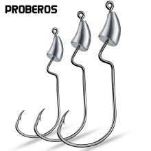 小号根钓钩原铅曲柄铅头钩 1.75g 2.5g 3.5g软虫钩有倒刺路亚鱼钩