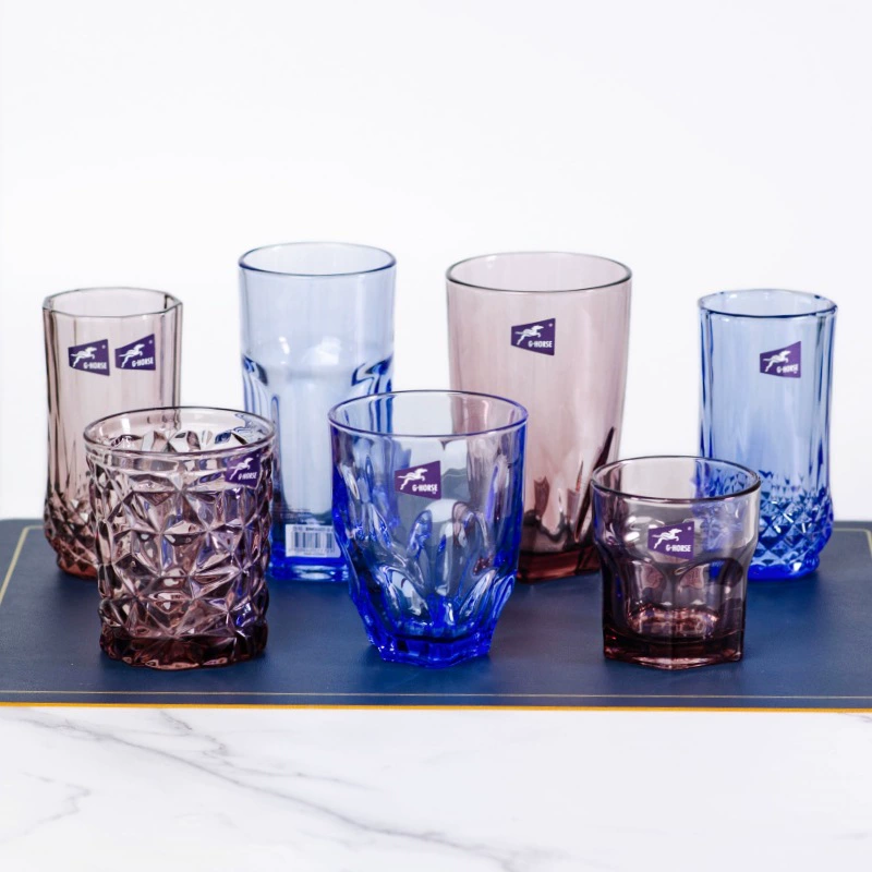 Benma multilateral glass glass water cup juice cup net red drink cup color creative inspiration milk cup