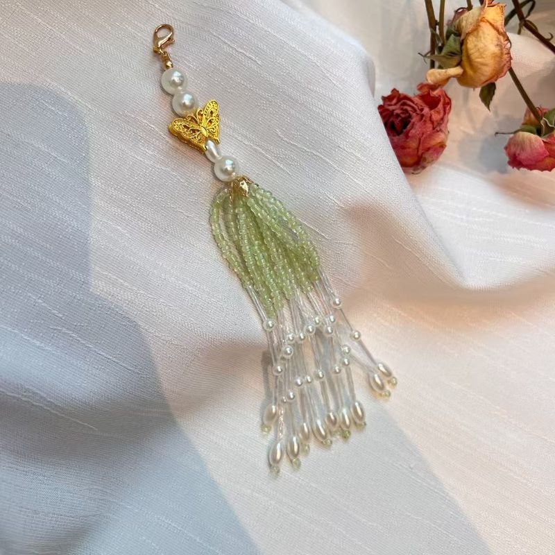 古风旗袍压襟气质挂件胸针汉服茶服米珠珍珠流苏复古中式妆配饰品|undefined