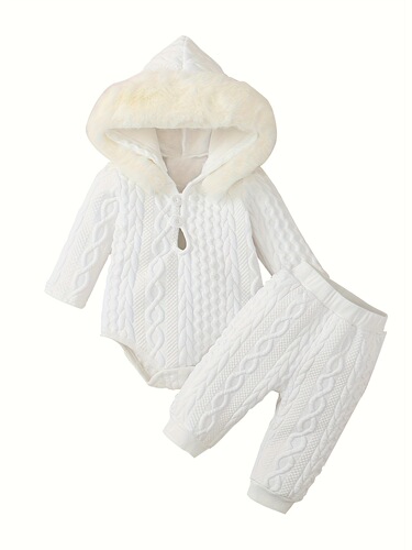 Baby Clothing Sets Girls Hooded Long Sleeve Romper and Crossborder