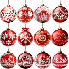 クロスボーダー手作りの赤いクリスマスオーナメントセット木製ホリデーハッピーオーナメント完璧なギフトアイデア