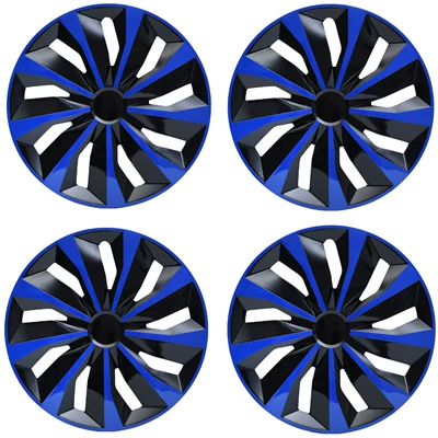 Cover Wheel Cover, Hub cover - 12inch-blue-and-black-set-of-4