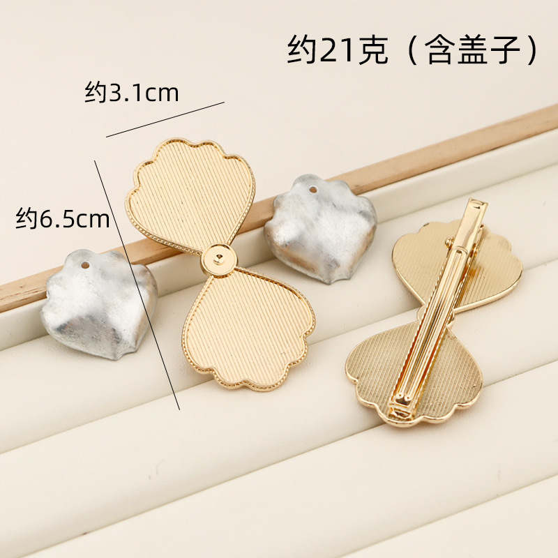宋錦ヘアピンベース胚 DIY レザーレイヤー合金ヘアピン在庫あり工場直販ベースアクセサリー特殊形状ヘアピンカバー付き|undefined