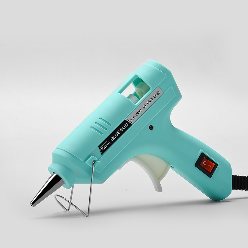 Pistola de pegamento de fusión en caliente más varilla 7mm casa transfronteriza hecha a mano DIY pistola de pegamento de fusión en caliente varilla de pegamento 20W pistola de fusión en caliente hecha a mano para niños