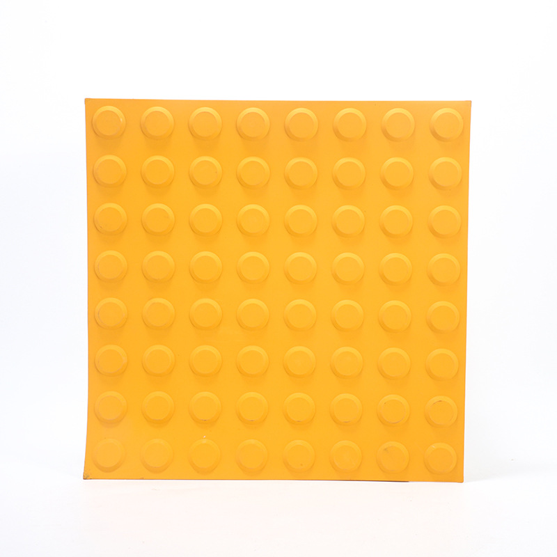 Pvc Rubber and Plastic Blind Walking Blind Paving Bricks High-Speed Rail Subway Anti-Slip Blind Paving Board Outdoor Sidewalk Yellow Guide Blind Bricks
