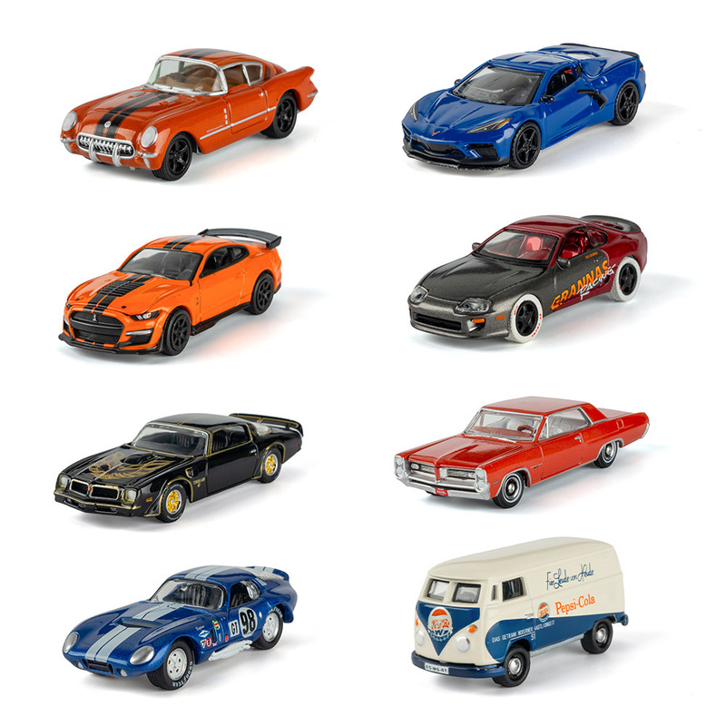 (Boxed) 1:64 Scale Realistic Alloy Mustang Dodge Sports Car Model Ornament Toy Collection Gift Wholesale