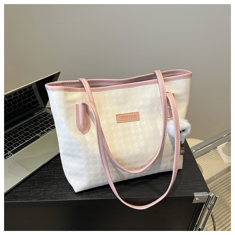 New simple and casual tote bag wholesale, cross-border shopping, commuting, armpit bag, large capacity, trendy and fashionable shoulder bag undefined