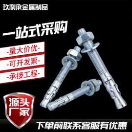 车修壁虎抗震支吊架膨胀螺栓Q235B碳钢强力拉爆 厂家直销 4.8级8.