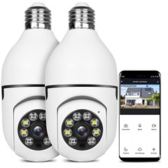 A6ワイヤレスWiFiカメラE27電球カメラ360度室内高精細夜間監視