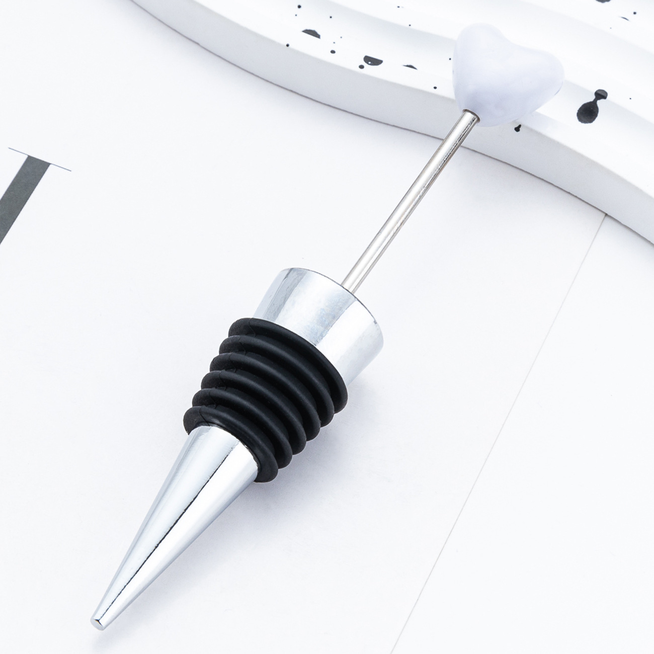 Nuevo DiDi Cuadrado amor tapón de vino cónico tapón de silicona tapón de vino de boda tapón de champán tapón de vino