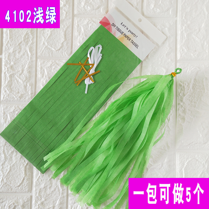 Fijación de papel al por mayor 5 / paquete de cinta de color tirar de flores decoración de la habitación de bodas suministros de fiesta europeos y estadounidenses