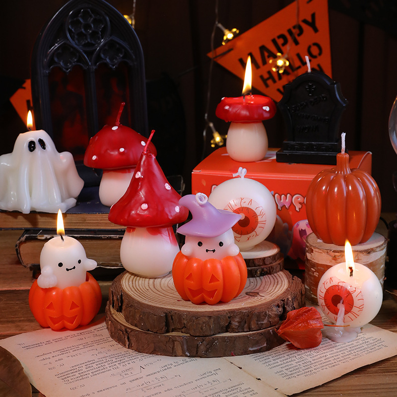 ハロウィンキノコ眼球香りキャンドルホリデークリエイティブ装飾キャンドル雰囲気装飾面白い形のキャンドル|undefined