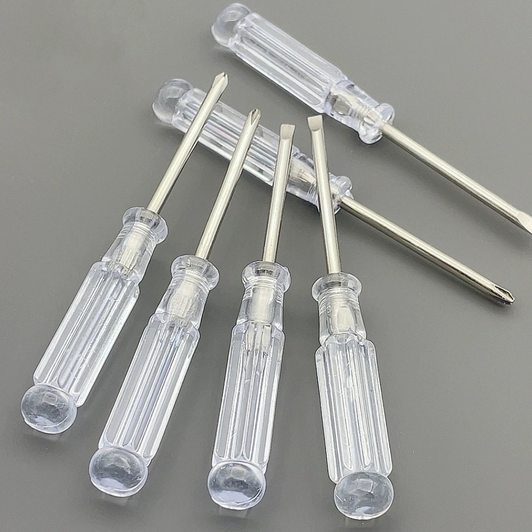 Крестовая отвертка 3.0, игрушка в подарок, крестовая бита, отвертка с прозрачной ручкой, розовая бита