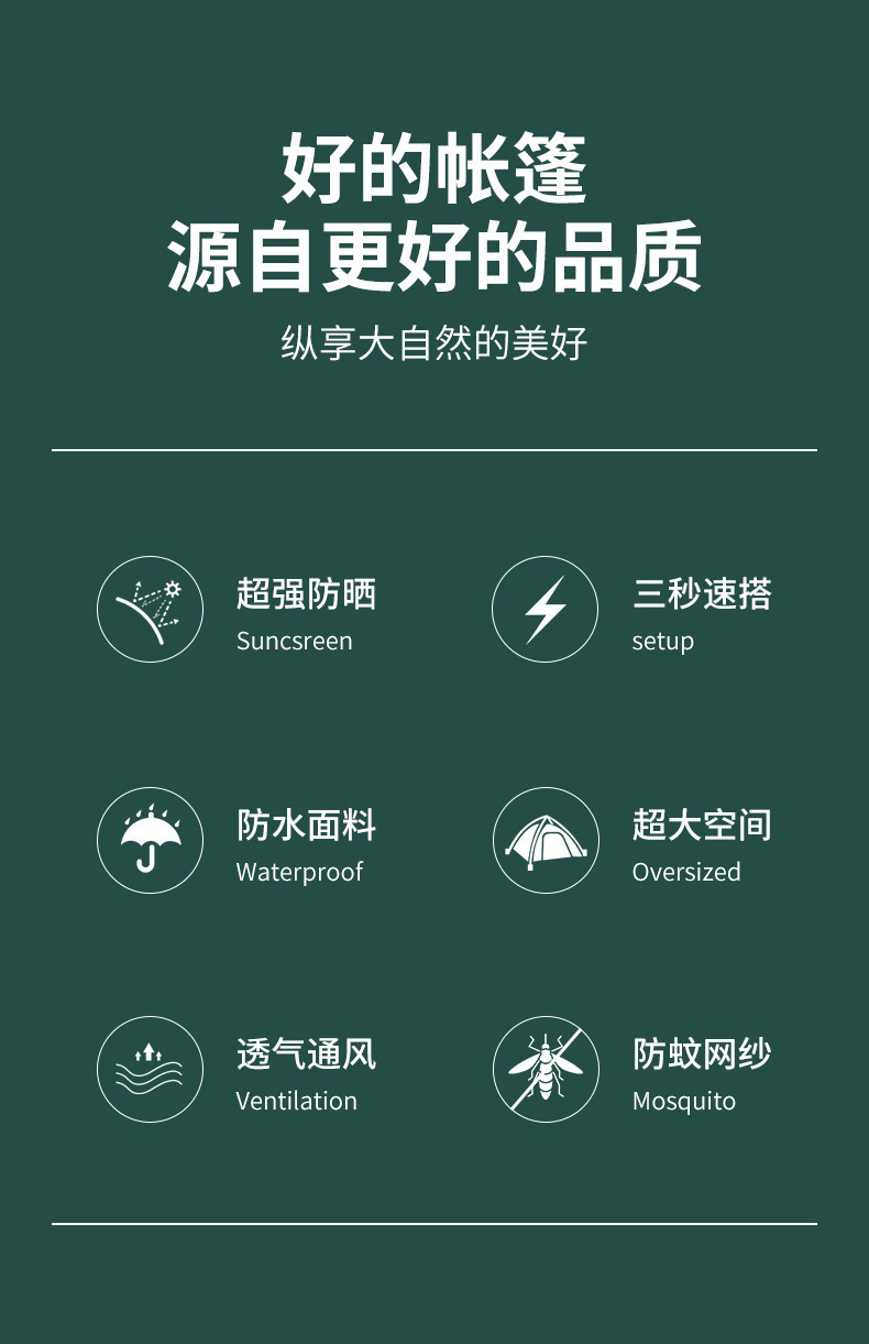 Two-door, two-window, fully automatic quick-open tent for outdoor camping and travel, foldable, portable, suitable for all seasons, cold-proof, warm, and leisurely