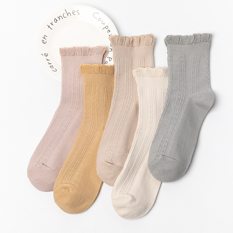 Double-Needle Spring & Fall Confinement Socks for Women, Korean Style Loose-Mouthed Lace Mid-Calf Socks for Pregnant Women, Postpartum and Non-Constricting Autumn and Winter Cotton Socks Double-Needle Spring & Fall Confinement Socks for Women, Korean Style Loose-Mouthed Lace Mid-Calf Socks for Pregnant Women, Postpartum and Non-Constricting Autumn and Winter Cotton Socks