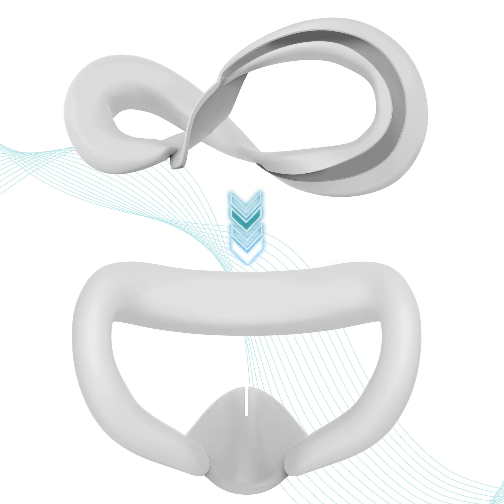 Подходит для выдвижной VR-маски Metaquest3, силиконовой светозащитной маски, водонепроницаемой и устойчивой к поту.