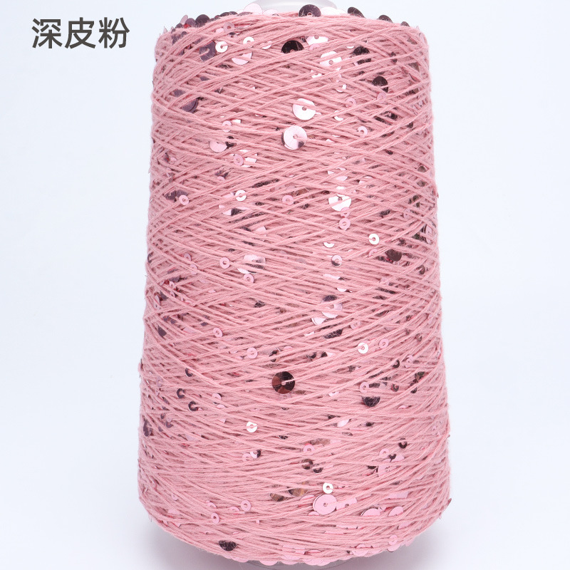Silk Yue / mano DIY hilo de algodón multicolor brillante 3mm + 6mm sequilla 250 gramos de hilo de aguja de ganchillo