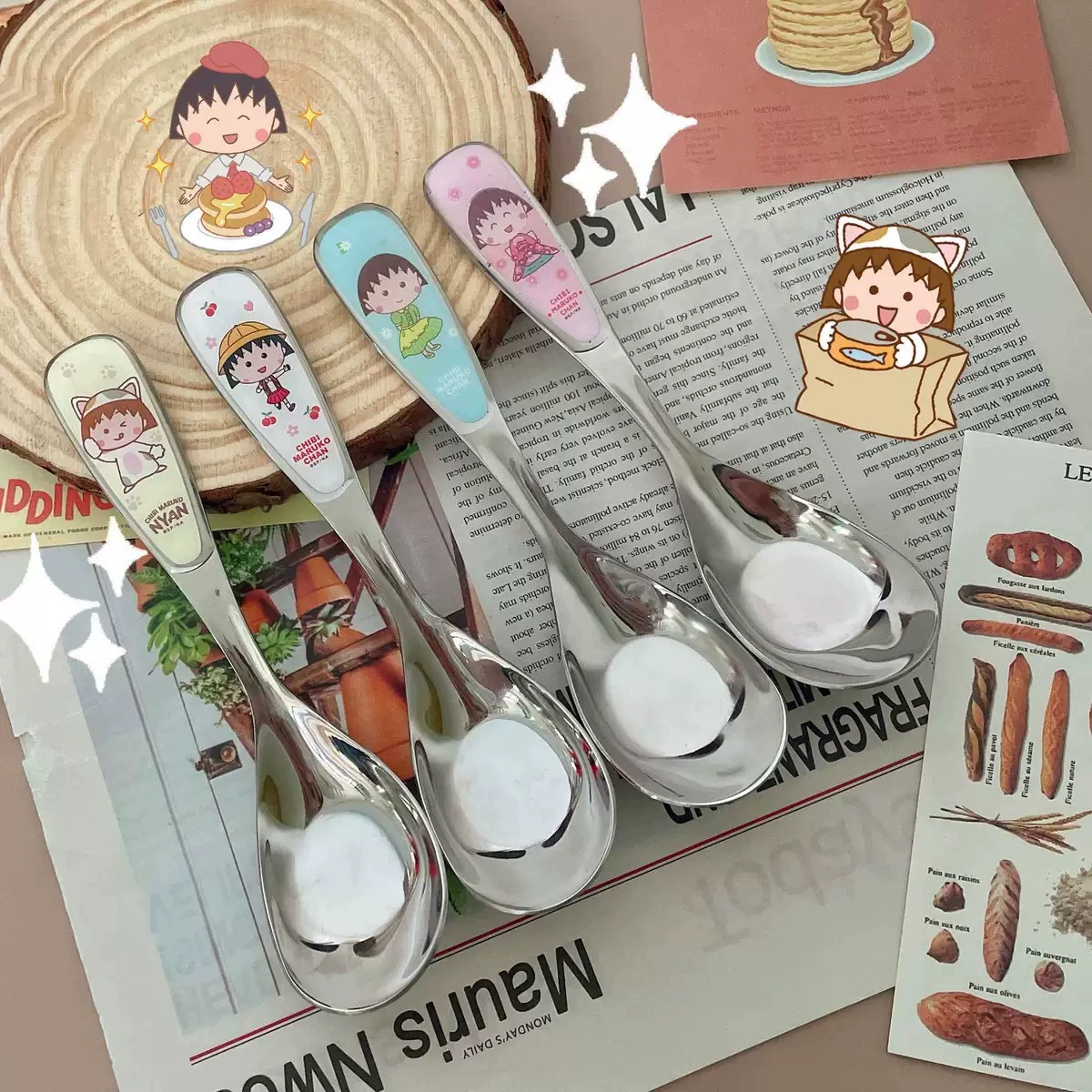 Подлинные вишневые шарики 304 столовые приборы из нержавеющей стали капельница одиночная ложка милый мультфильм креативный суп ложка слиток