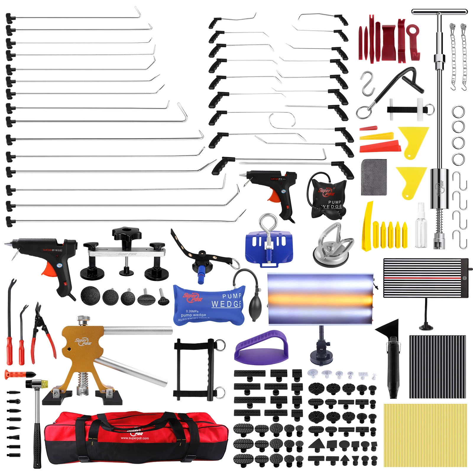 Инструмент для удаления вмятин SuperPDR: прямые поставки от производителя, для ремонта вмятин и повреждений от града, специализирован на устранении повреждений от града.