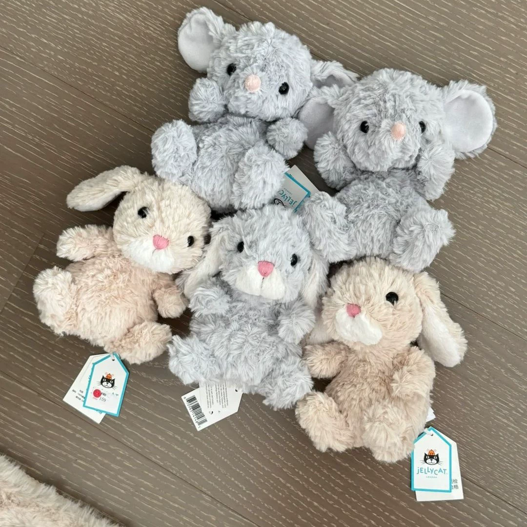 Jellycat трёхстандартная сумка, коллекция сладкая серия: зайчик, уточка, мышка